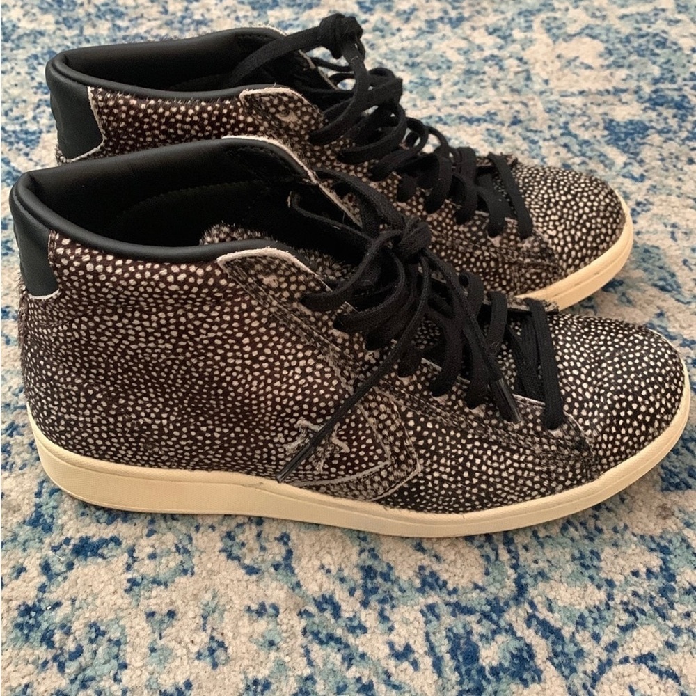 Converse PI LP mid high pony hair sneakers size 6